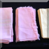 N11. Lot of 6 pink stripe napkins, 5 pink napkins and 3 yellow napkins - $14 